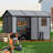 8x10 FT Outdoor Storage Shed with Floor, Weather-Resistant Resin Shed with Double Windows, Lockable Door and Vents, Plastic Outside Tool Storage Sheds for Garden, Backyard, Lawn-118371930
