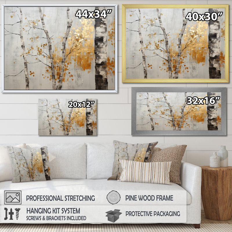 Tree Monochrome Whispers Of Grey IV - Tree Monochrome Canvas Prints2, H 16 po x l 32 po x P 1 po, Blanc