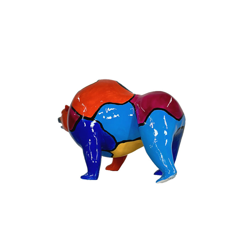 Bronze Color Splash Jigsaw Bear Sculpture