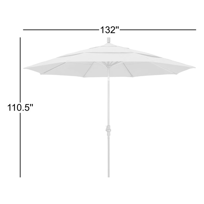 Parasol de marché Broadmeade octogonal Sunbrella, Toile bleu marine Sunbrella®