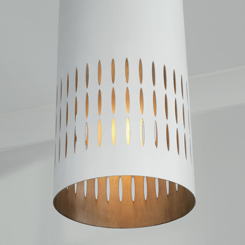 Luminaire suspendu cylindrique 1 lumière Chemar, H 16,5 po x l 9,25 po x P 9,25 po