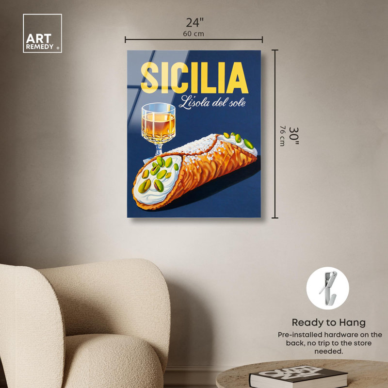 «Sicilian Acrylique Print Summer» par Art Remedy, H 30 po x l 24 po