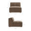Canapé modulaire rembourré en L moka 4 pièces Bange Performance-133978679-133978676