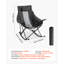 Chaise berçante de camping (avec chaise de patio seulement)