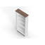 Bibliothèque 72 pouces de haut à 5 tablettes, aucun assemblage requis, finition jasmin blanchi et bois de grange-1746603143