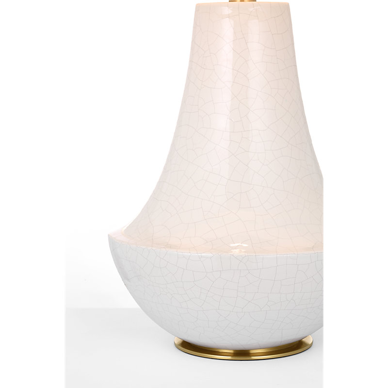 Thomas O'Brien Table Lamp, Crackled Ivory