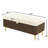 Upholstered Storage Bench With Gold Metal Legs-1092084413