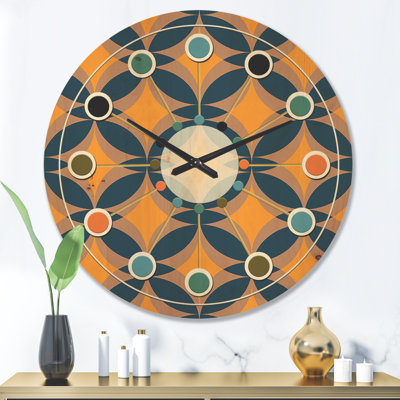 Horloge murale en bois Abstract Design III