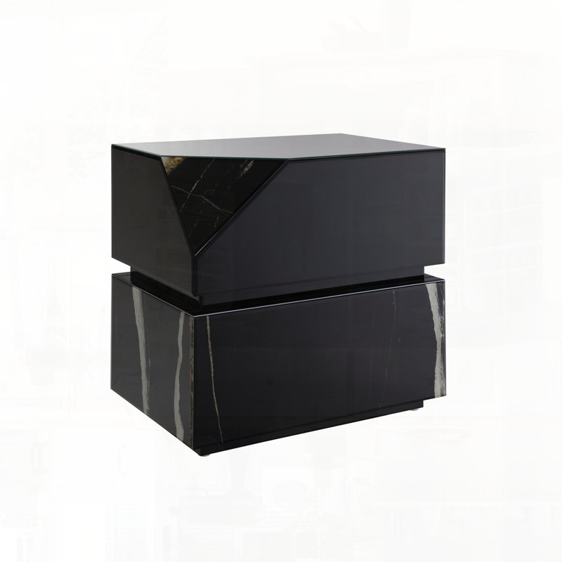 Mirrored Finish End Table