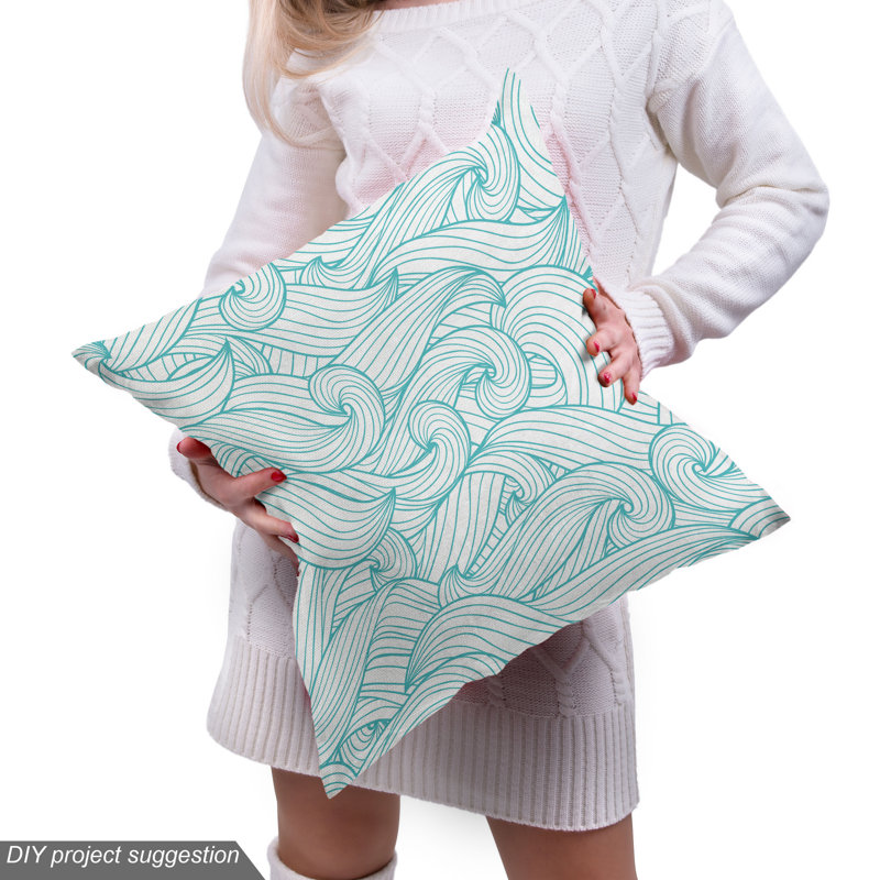 Tissu enjolivures à tourbillons ocean ondulations, l 58 po x L 180 po