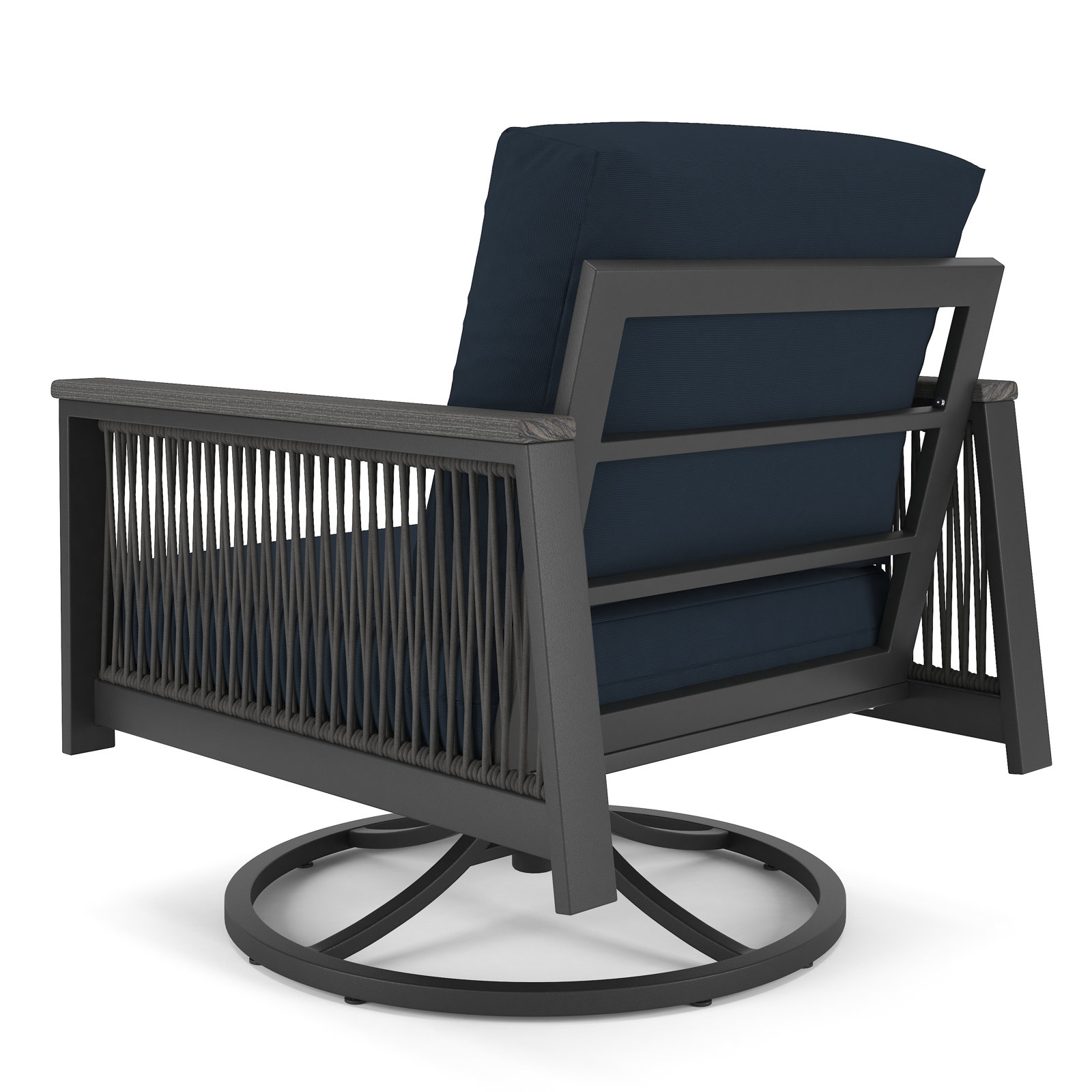 Townsend Sunbrella® Swivel Patio Rocking Chair, Canvas Navy Sunbrella® Canvas