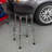 Swivel Upholstered Counter Stool with Metal Frame