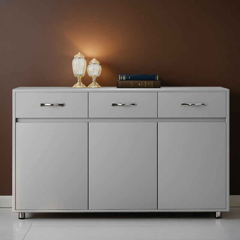 53" Kitchen Storage Sideboard Buffet Cabinet Console Table, Gray