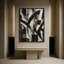 Art mural encadré Obsidian Pulse par Kasian Art Studio - cadre noir