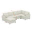 Ensemble de canapé modulaire en U avec repose-pieds mobile et canapé en chenille 6 pièces