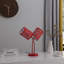 Lampe de table cylindrique rouge 2 lumières