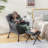 Mumtas Upholstered Armchair with Ottoman-674671541