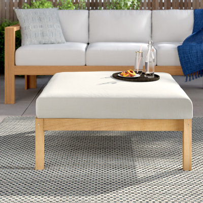 Repose-pieds de patio en teck Muret
