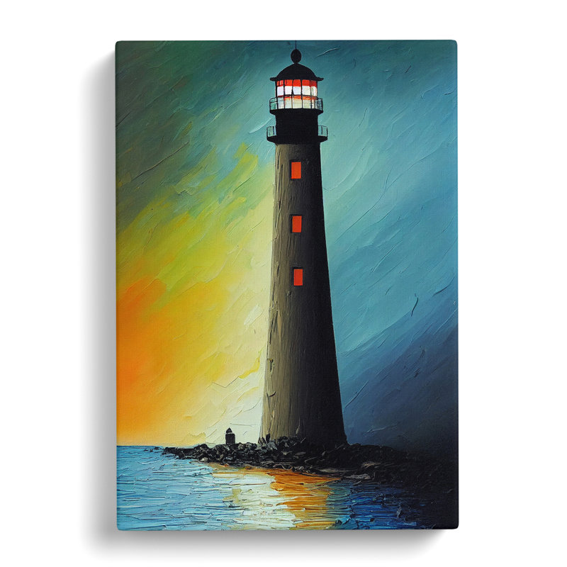Lighthouse At Night Vol.1 - Wrapped Canvas, 50cm H x 35cm W x 3cm D