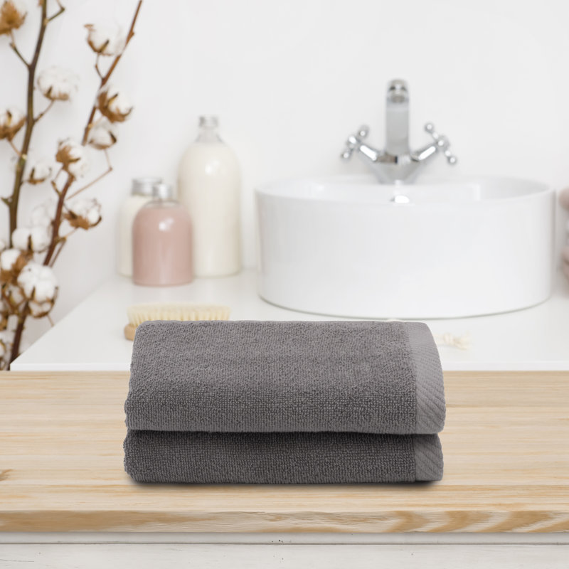 Midweight Fingertip Towel, Charcoal