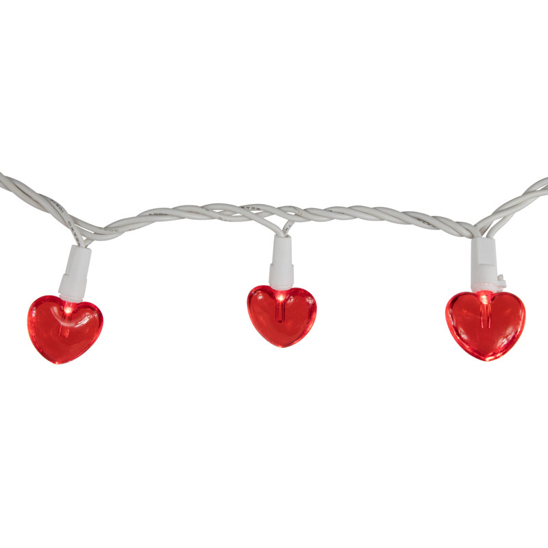 20-Light LED Heart String Lights