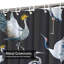 Aquarelle, oiseaux, grue d'Afrique, cigogne blanche, gris avec 12 crochets-1358664199