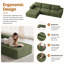 3 Seater Corduroy Sectional-685999584