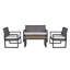 Ensemble de mobilier d'extérieur 4 pièces 4 pièces-124919952-124919950