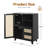 Rattan Accent Cabinet With Adjustable Shelves-961565639