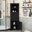 Armoire de rangement triangulaire haute avec 3 tiroirs et tablettes réglables