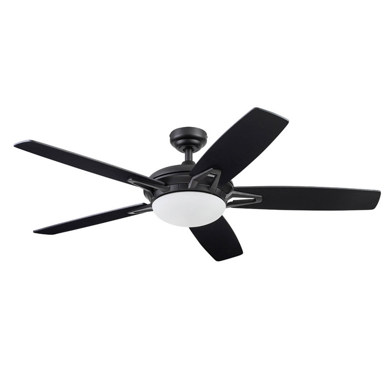 Clancy 52" Ceiling Fan with LED Light, Matte Black