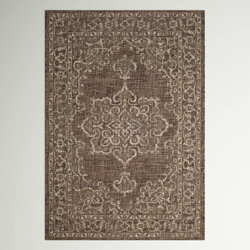 Cinsere Performance Oriental Indoor/Outdoor Area Rug, Rectangle 9' x 12'