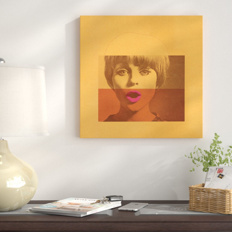 «Lip Service» par Hemingway Design - Reproduction d'art sur toile tendue avec châssis, H 12 po x l 12 po x P 1,5 po