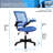 Techni Mobili Mesh Task Office Chair With Flip Up Arms, Blue