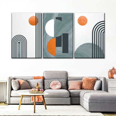 «Retro Geometric Abstract XIX», reproduction sur toile
