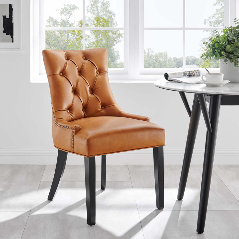 Chaise parsons rembourrée Regent, Brun clair, 1