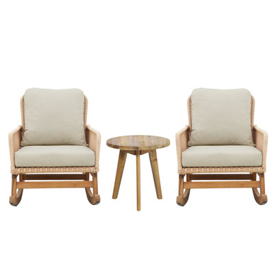 Ensemble de chaises berçantes 3 pièces Elegant