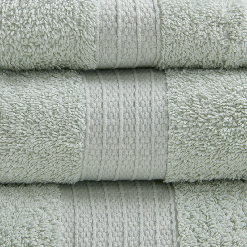 6 Piece Organic Cotton Towel Set, Seafoam