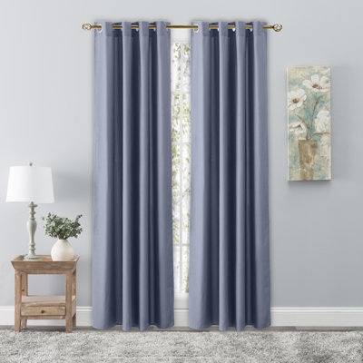 Lakeland Solid Semi-Sheer Grommet Curtain Panel