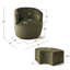 Petit fauteuil de salon rembourré en velours avec repose-pieds Anton-129857937