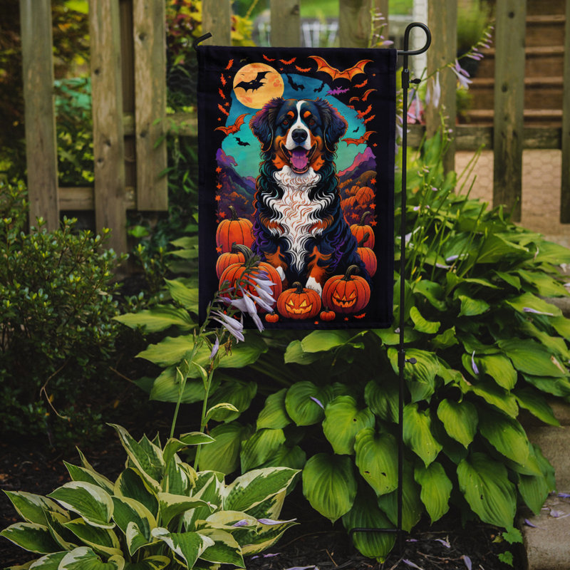 Drapeau de jardin d'Halloween en polyester Jamaurion, 15,5 po x 11,25 po