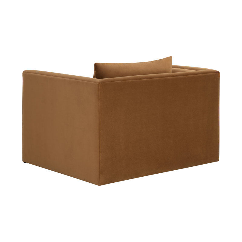 Lounge Chair, Gold Polyester