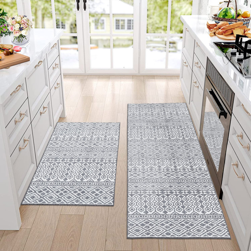 Ketherine Washable Geometric Indoor Rug, Runner 2' x 8'