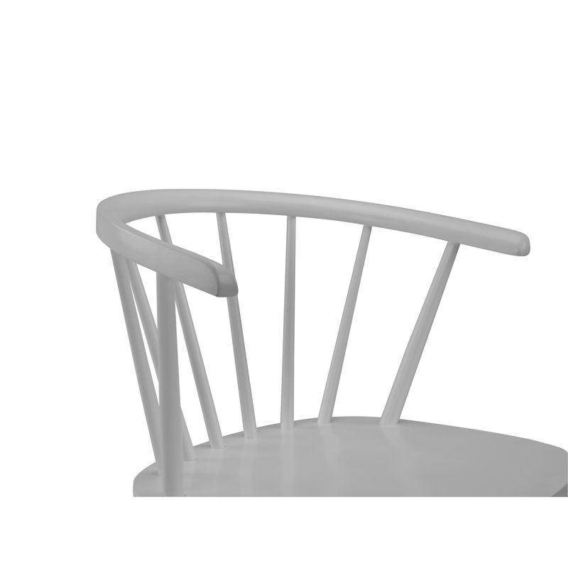 Amelda 46cm H Solid Wood Spindle Side Chair, Grey