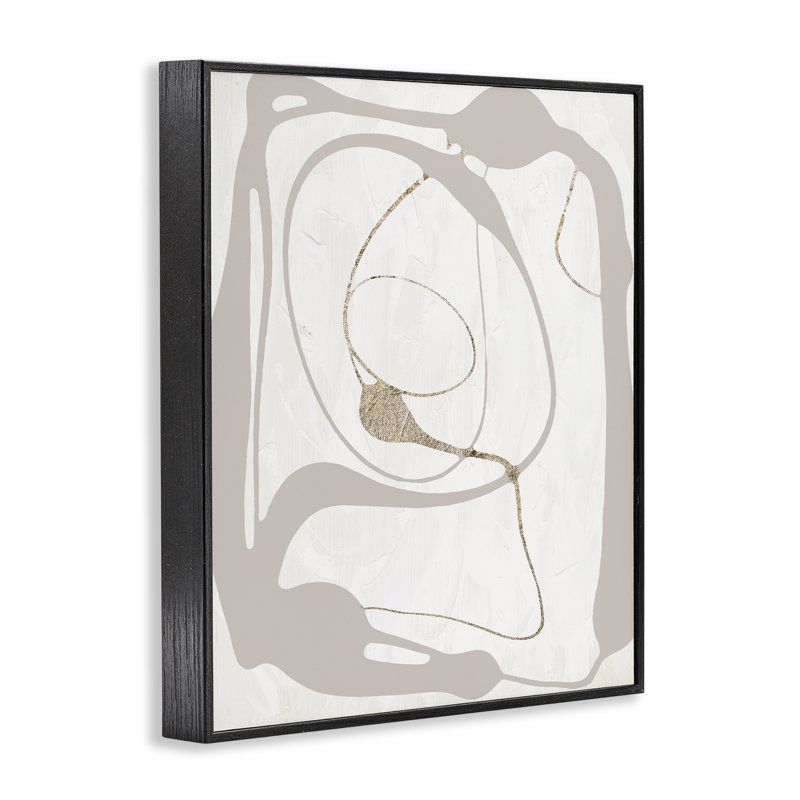 Gris très abstrait, art de la giclée encadrée par Lanie Loreth, Giclée encadrée noir minuit, H 14 po x l 11 po