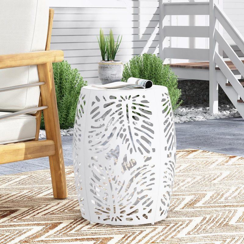 Outdoor Metal side Table with iron cut design