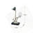 Aluminum Candle Holder With Marble Stand, 8X5x15"-1970659469