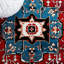 Tapis rétro bleu / rouge Hamadan 259-1565270657