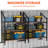Heavy-Duty Shipping Container Shelving 4-Pack - Adjustable 3-Tier Steel Shelves, 800lb Load Rating per Bracket for Garage & Workshop Storage