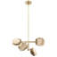Kelly Wearstler Melange 25" Multi-Positional Semi-Flush Chandelier in Bronze with Alabaster-1683909970